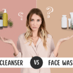 Illustration of cleanser vs face wash