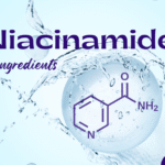 Chemical structure of niacinamide displayed